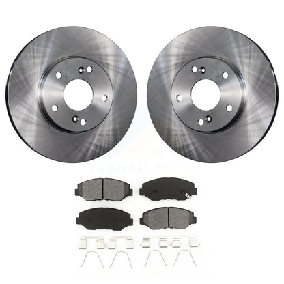 Brake Rotor Semi-Metallic Pad Front Kit For Honda Accord Civic Fit Element Acura