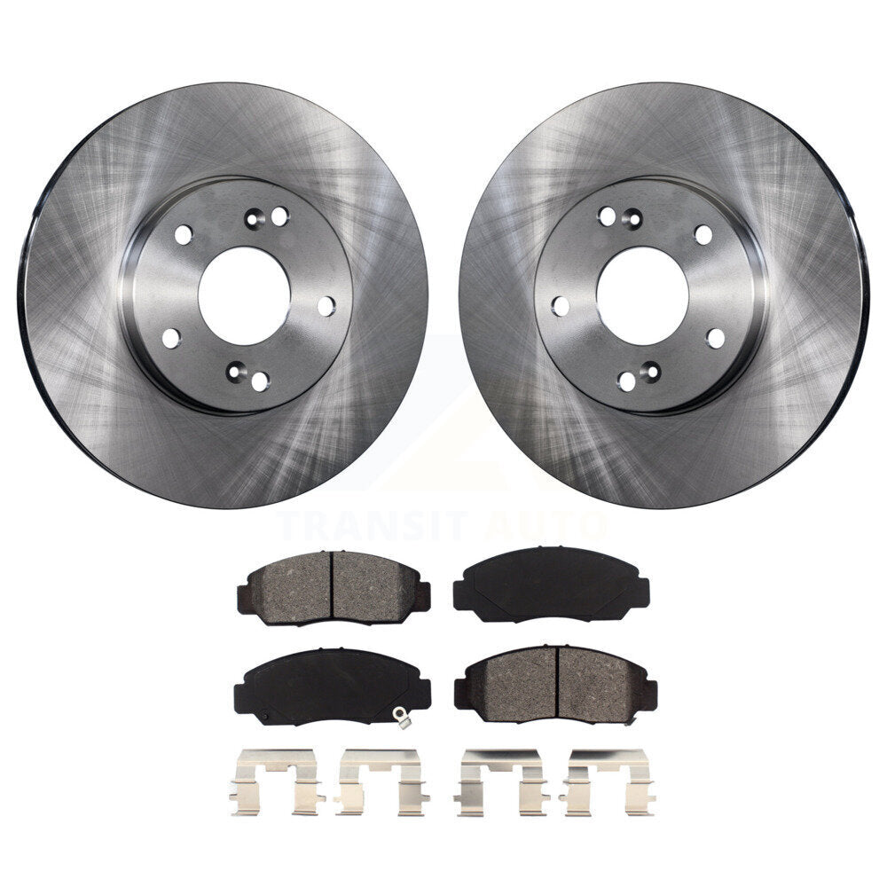 Disc Brake Rotors & Semi-Metallic Pad Front Kit For Honda Civic Accord Acura CSX