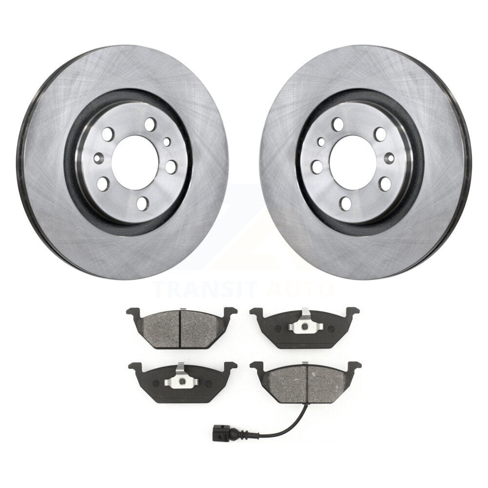 Brake Rotors & Semi-Metallic Pad Front Kit For Volkswagen Jetta Golf Beetle City