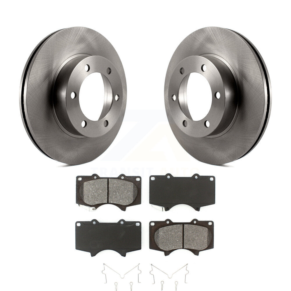 Disc Brake Rotors And Semi-Metallic Pads Front Kit For Toyota Tundra Sequoia