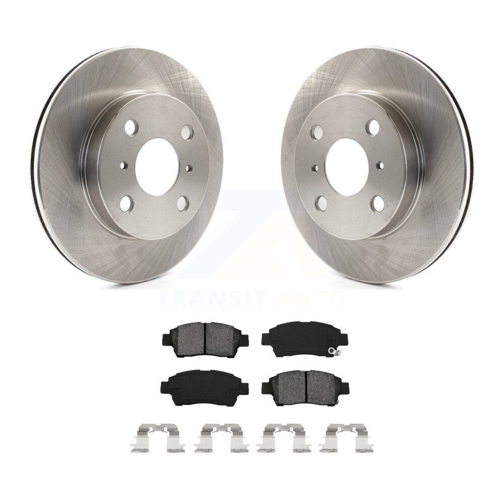 Disc Brake Rotors And Semi-Metallic Pads Front Kit For 2000 Toyota Echo To 08 00