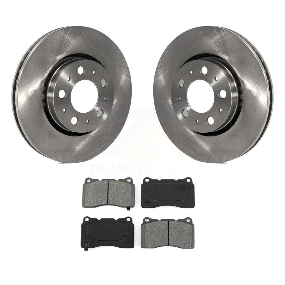 Disc Brake Rotors And Semi-Metallic Pads Front Kit For 2005-2007 Volvo V70 R