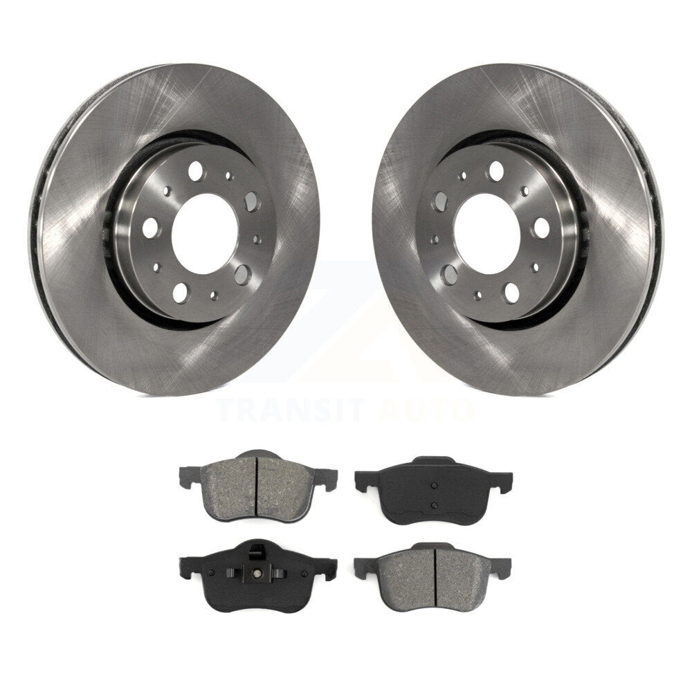 Disc Brake Rotors And Semi-Metallic Pads Front Kit For Volvo S60 XC70 V70 S80