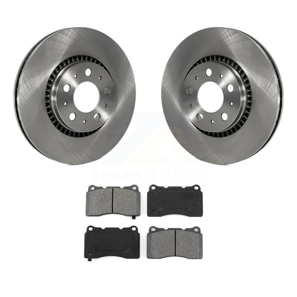 Disc Brake Rotors And Semi-Metallic Pads Front Kit For 2005-2007 Volvo V70 R