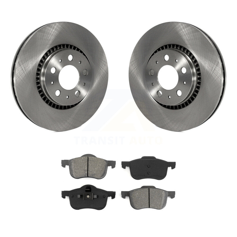 Disc Brake Rotors And Semi-Metallic Pads Front Kit For Volvo S60 XC70 V70 S80