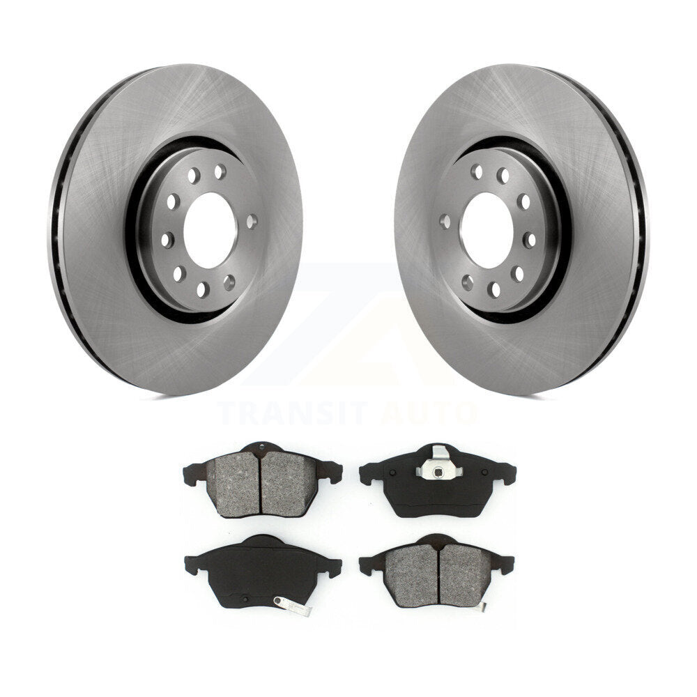 Disc Brake Rotors And Semi-Metallic Pads Front Kit For Saab 9-3 9-5