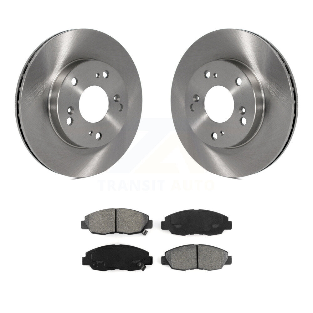 Disc Brake Rotors And Semi-Metallic Pads Front Kit For Honda Civic