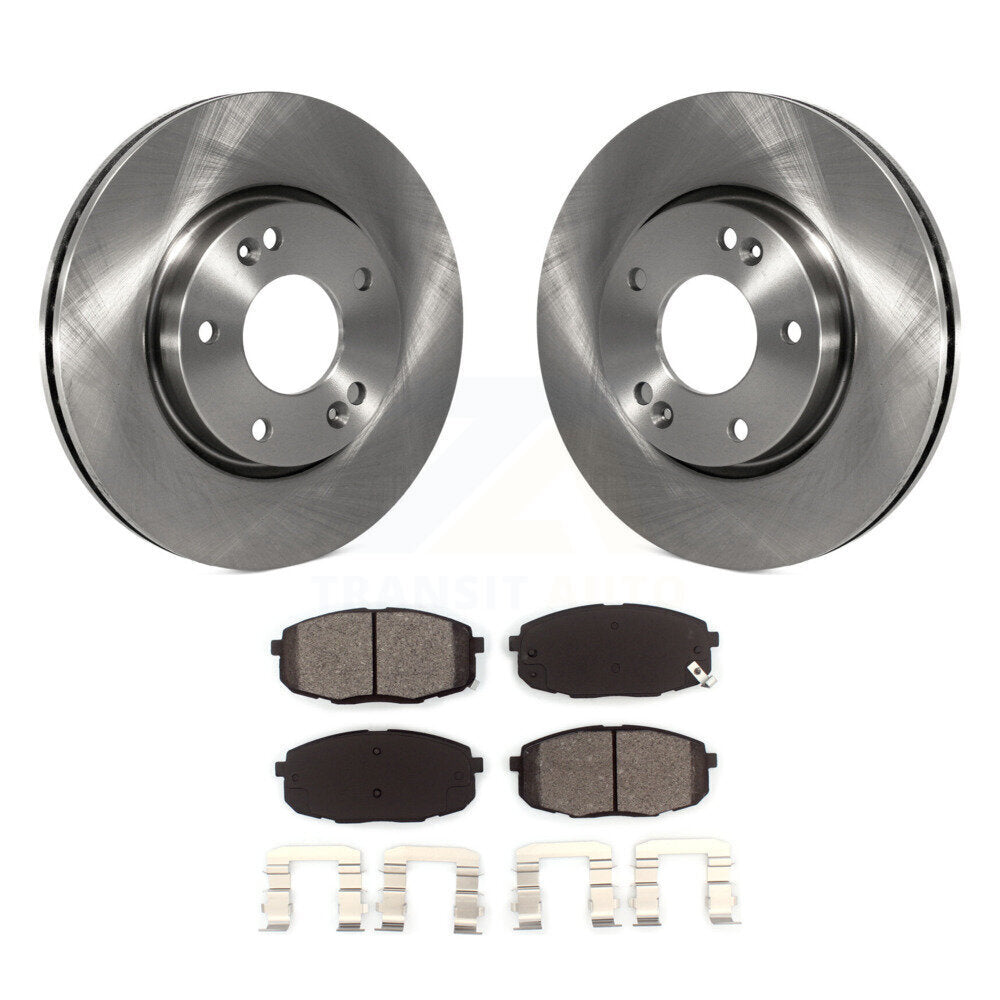 Disc Brake Rotors And Semi-Metallic Pads Front Kit For Hyundai Elantra