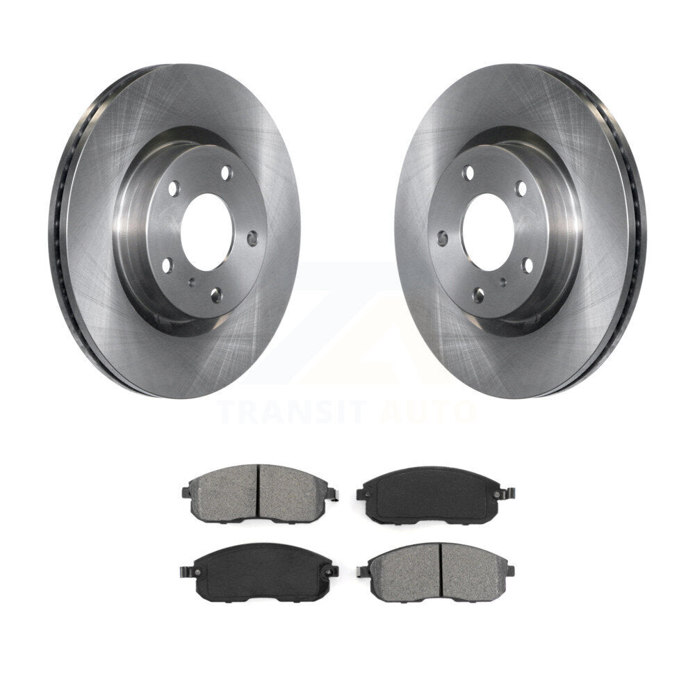 Disc Brake Rotors And Semi-Metallic Pads Front Kit For INFINITI G35 Nissan 350Z