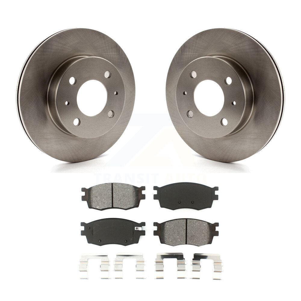 Disc Brake Rotor & Semi-Metallic Pad Front Kit For 2006 Hyundai Accent Hatchback