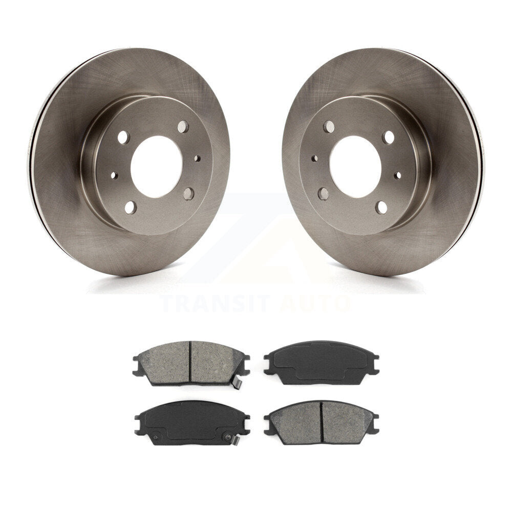Disc Brake Rotors And Semi-Metallic Pads Front Kit For 2000-2005 Hyundai Accent