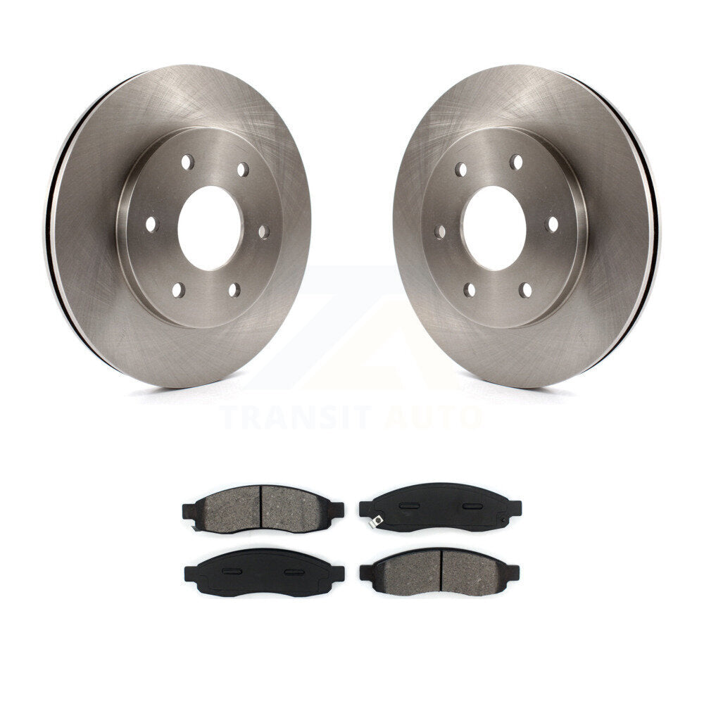 Brake Rotors Semi-Metallic Pad Front Kit For Nissan TITAN Pathfinder Armada QX56