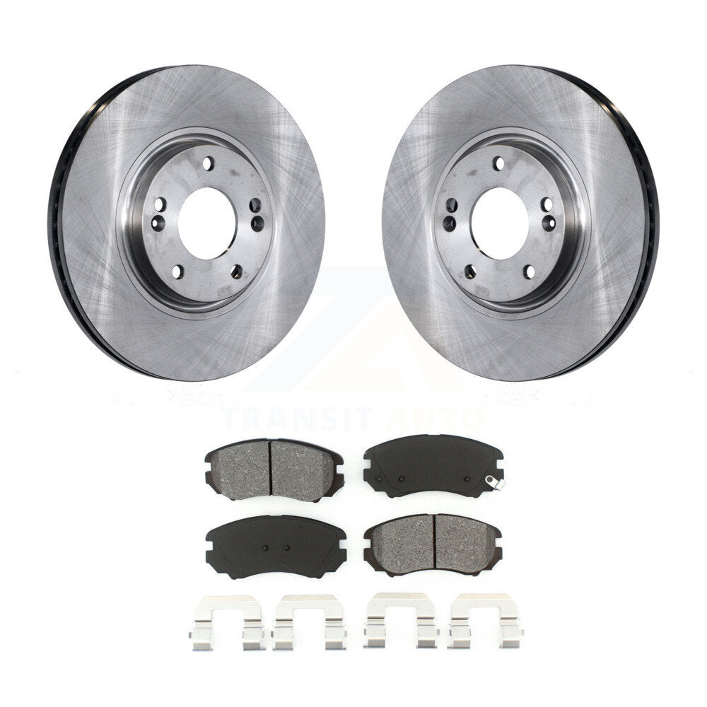 Disc Brake Rotors And Semi-Metallic Pads Front Kit For Hyundai Azera Kia Amanti