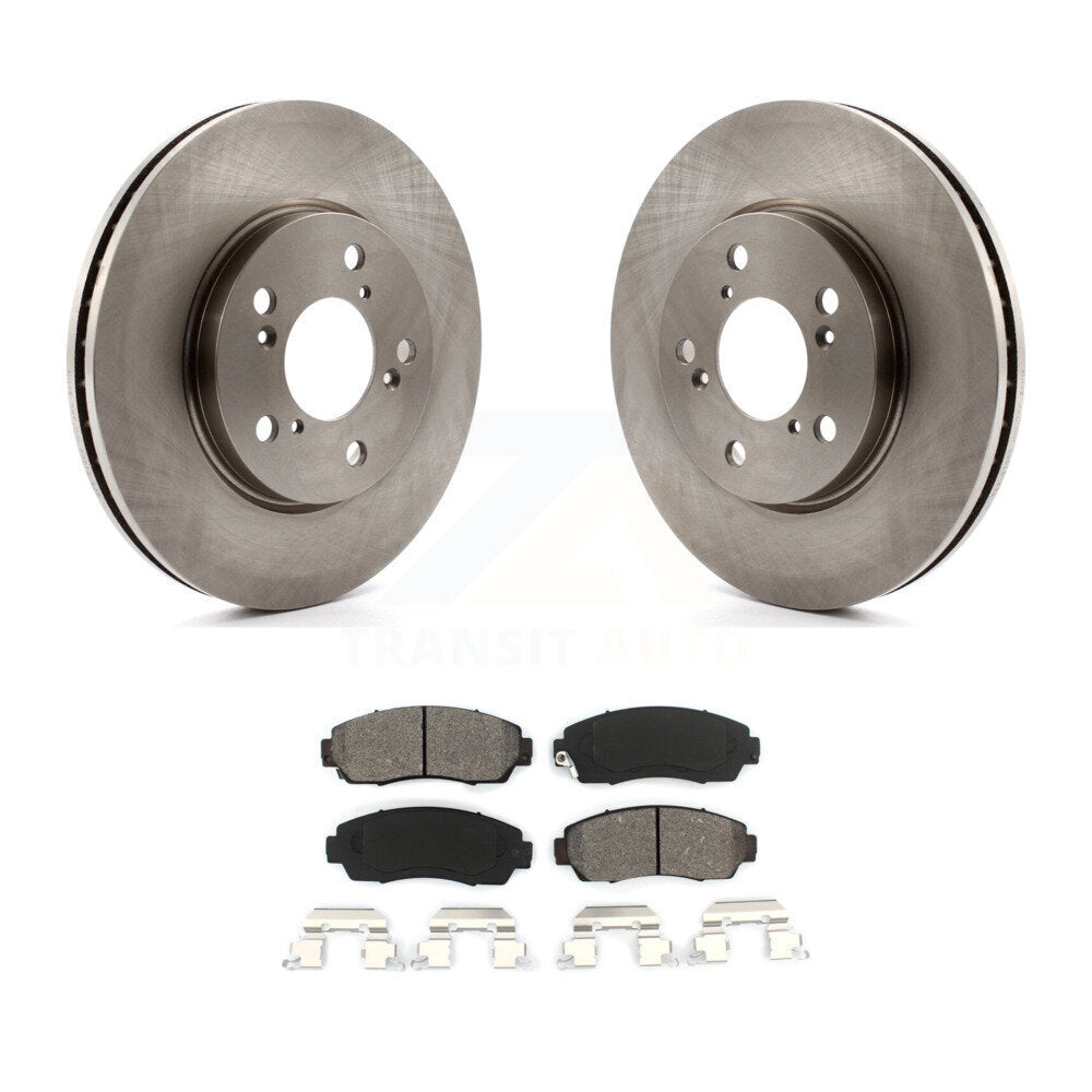 Disc Brake Rotors And Semi-Metallic Pads Front Kit For 2005-2010 Honda Odyssey