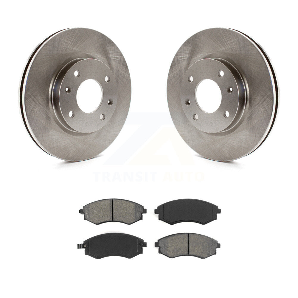 Brake Rotor & Semi-Metallic Pad Front Kit For Hyundai Sonata Kia Optima Magentis