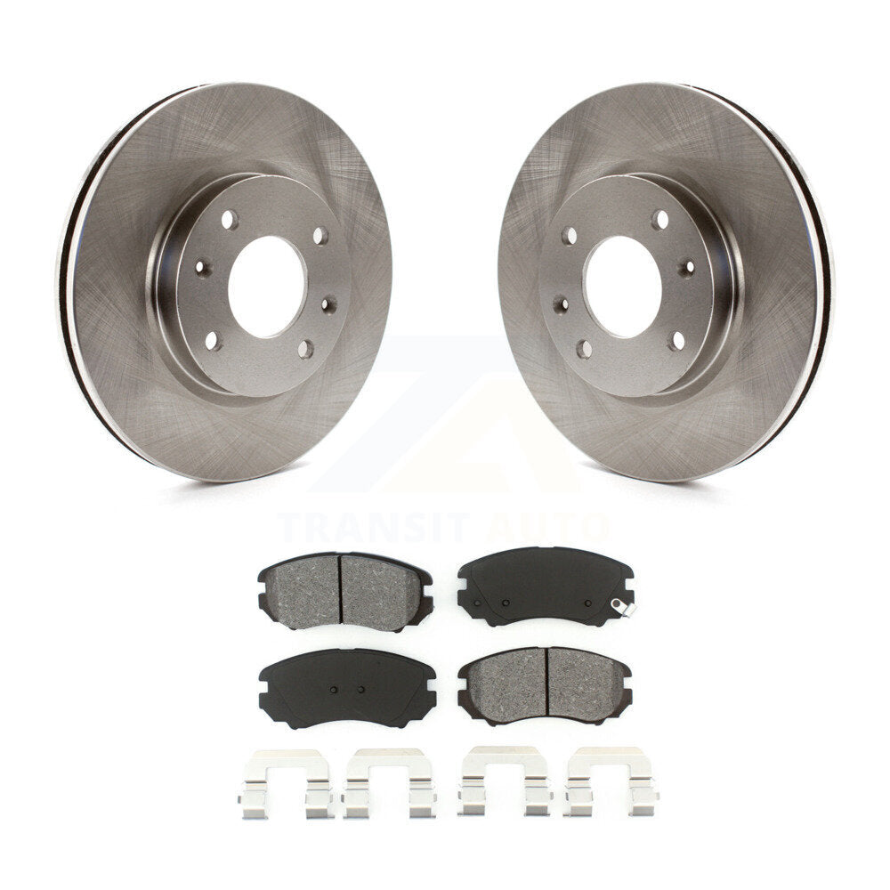 Brake Rotor & Semi-Metallic Pad Front Kit For Hyundai Sonata Kia Optima Magentis