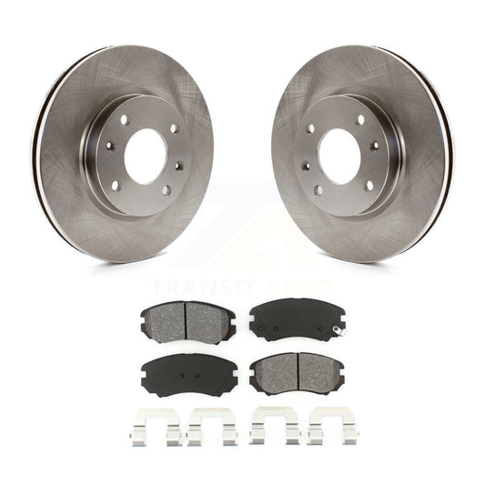 Brake Rotor & Semi-Metallic Pad Front Kit For Hyundai Sonata Kia Optima Magentis