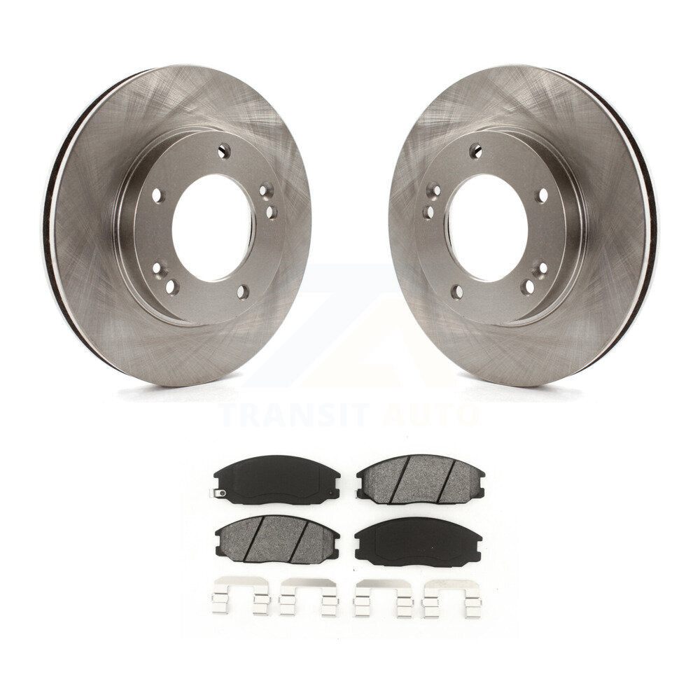 Disc Brake Rotors And Semi-Metallic Pads Front Kit For 2003-2006 Kia Sorento