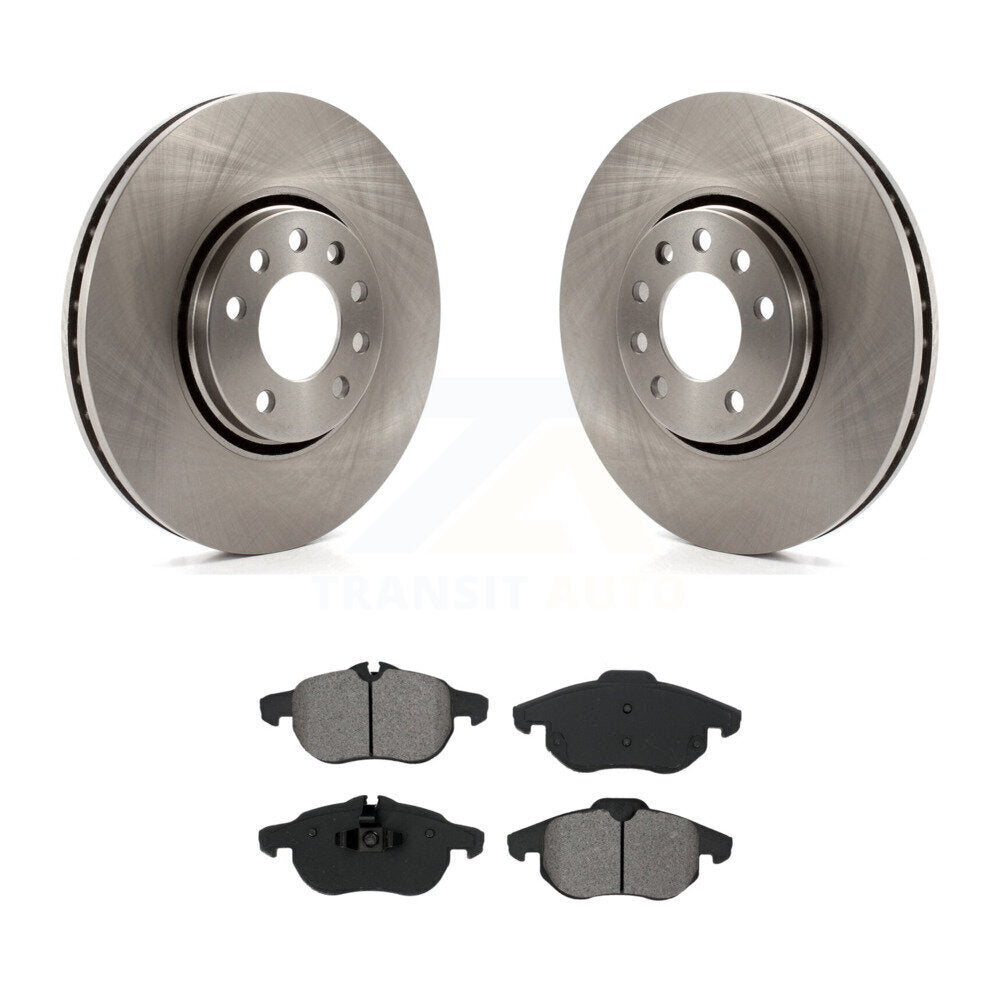 Disc Brake Rotors And Semi-Metallic Pads Front Kit For Saab 9-3