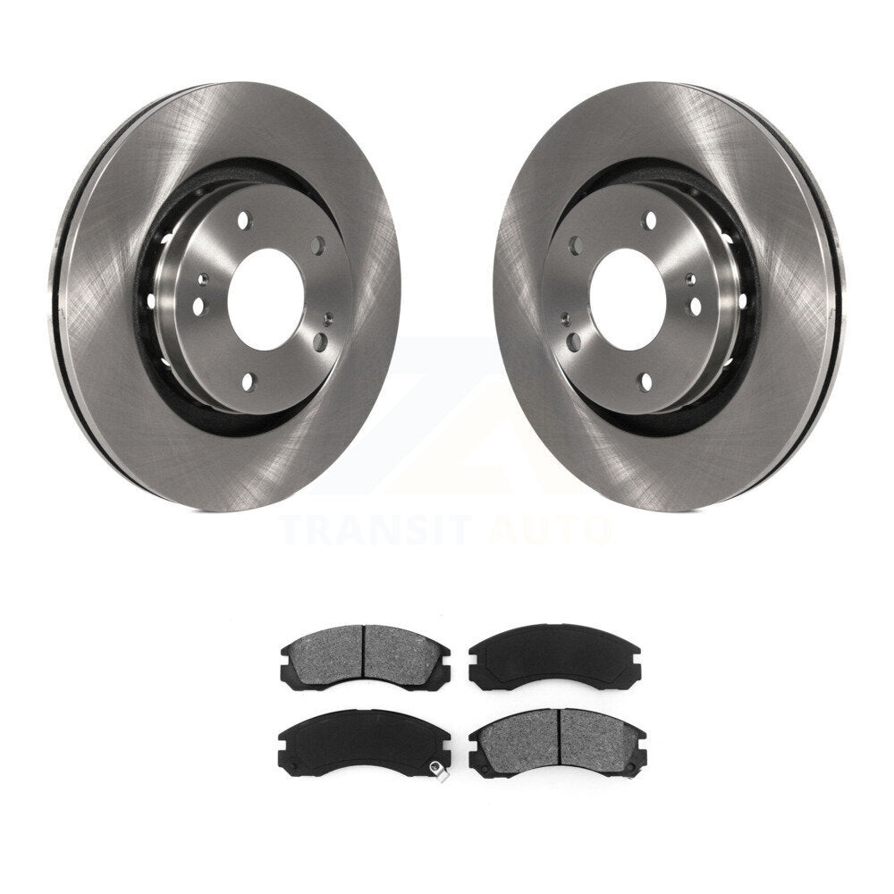 Brake Rotor And Semi-Metallic Pad Front Kit For Mitsubishi Outlander PHEV Lancer