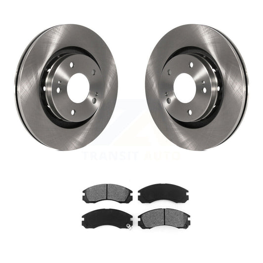 Brake Rotor And Semi-Metallic Pad Front Kit For Mitsubishi Outlander PHEV Lancer