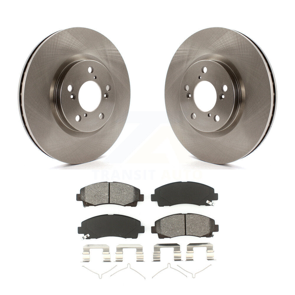 Disc Brake Rotors And Semi-Metallic Pads Front Kit For 2006-2014 Honda Ridgeline