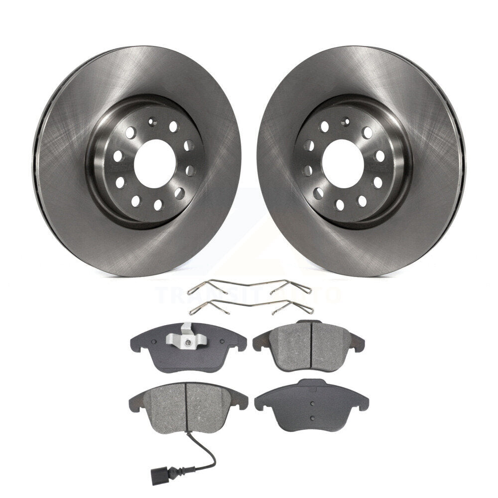 Brake Rotor And Semi-Metallic Pad Front Kit For Volkswagen Tiguan Passat Audi Q3