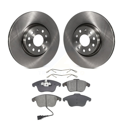 Brake Rotor And Semi-Metallic Pad Front Kit For Volkswagen Tiguan Passat Audi Q3