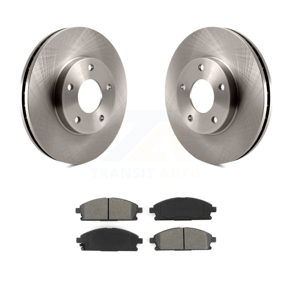 Disc Brake Rotors And Semi-Metallic Pads Front Kit For 2004-2006 Nissan X-Trail