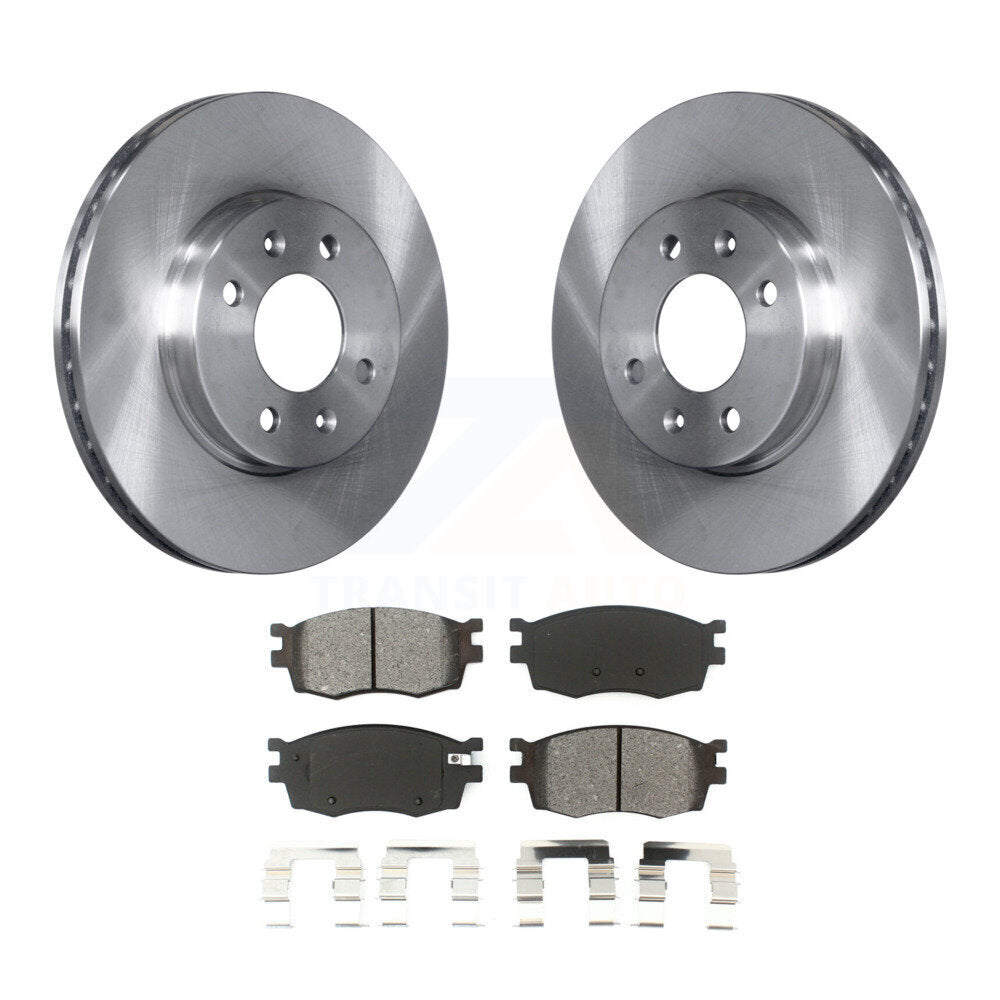 Disc Brake Rotor And Semi-Metallic Pad Front Kit For Hyundai Accent Kia Rio Rio5