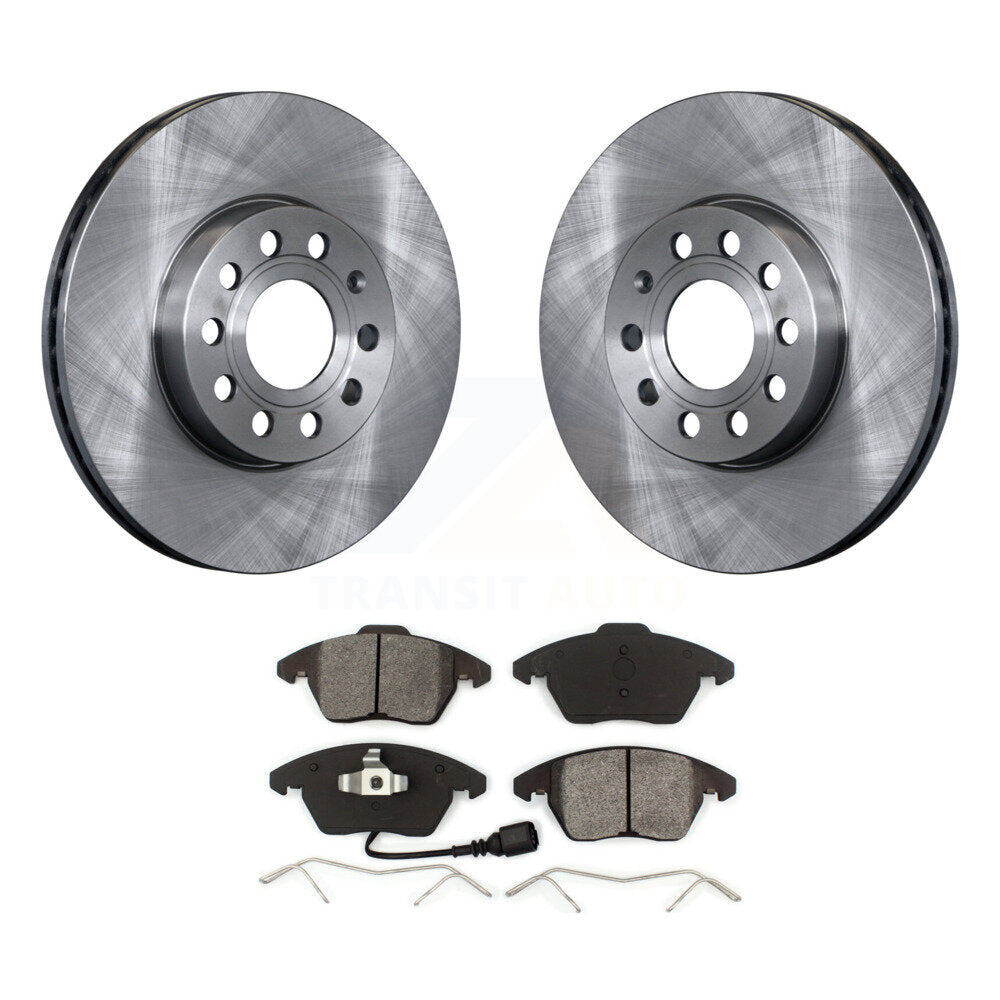 Brake Rotors Semi-Metallic Pad Front Kit For Volkswagen Jetta Golf Beetle Rabbit