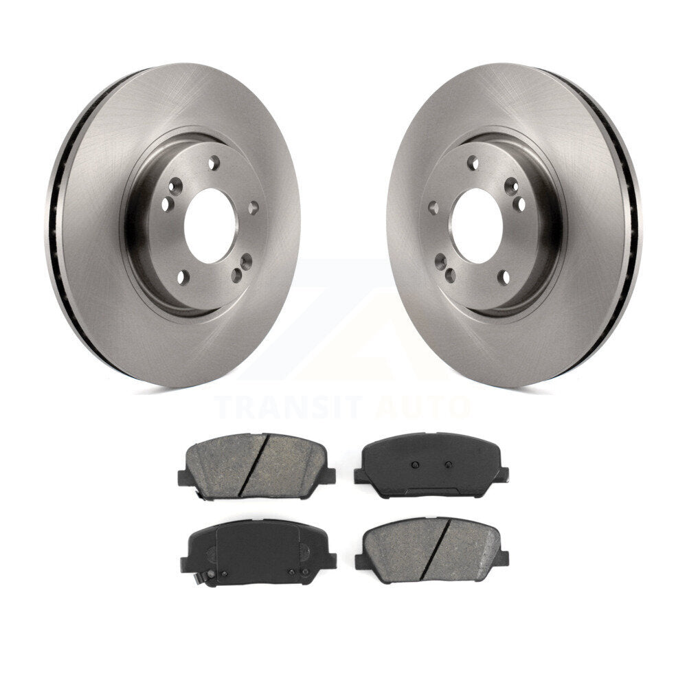 Brake Rotors Semi-Metallic Pad Front Kit For 13-15 Hyundai Veloster Turbocharged