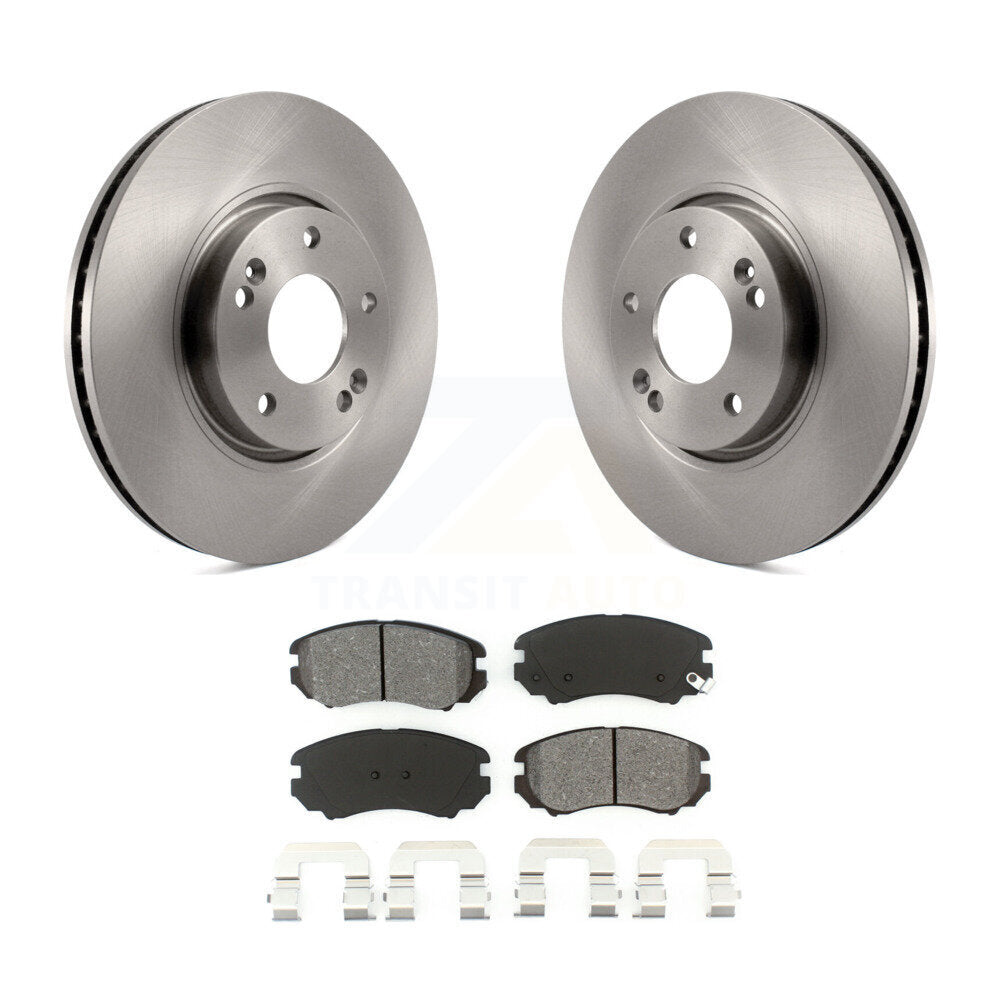 Disc Brake Rotor & Semi-Metallic Pad Front Kit For 2006-2010 Hyundai Sonata 3.3L