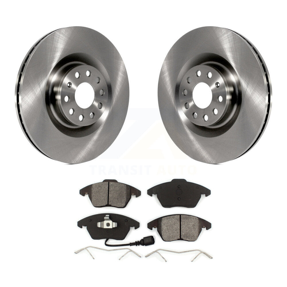 Disc Brake Rotors Semi-Metallic Pad Front Kit For Volkswagen Golf CC GTI Audi A3