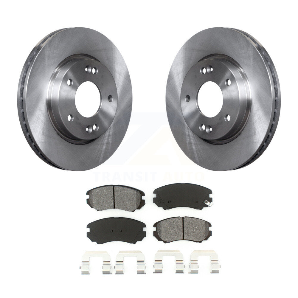 Disc Brake Rotors And Semi-Metallic Pads Front Kit For Hyundai Elantra