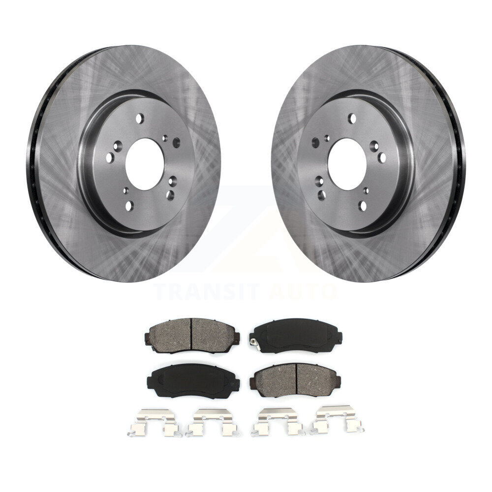 Disc Brake Rotor And Semi-Metallic Pad Front Kit For Honda CR-V Acura RDX Accord