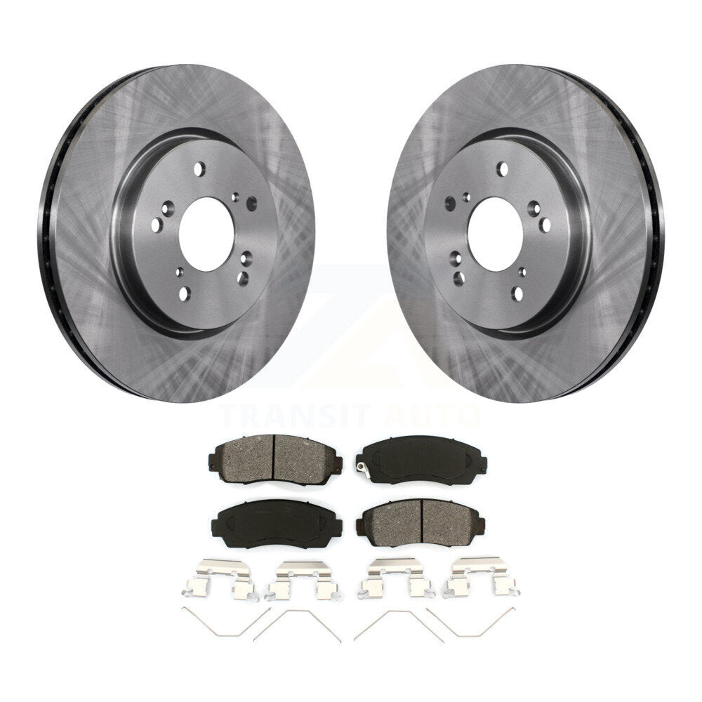 Disc Brake Rotor And Semi-Metallic Pad Front Kit For Honda CR-V Crosstour Accord