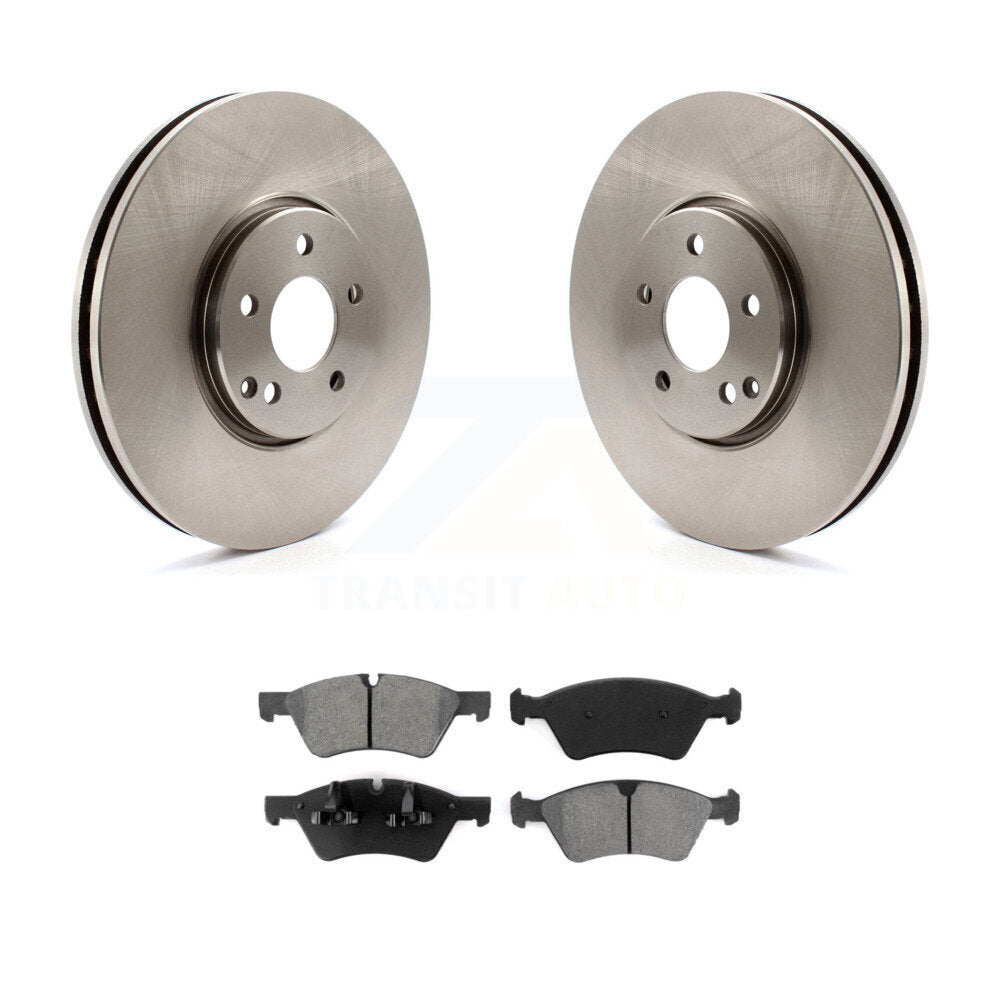 Disc Brake Rotor And Semi-Metallic Pad Front Kit For Mercedes-Benz E550 E500 AWD