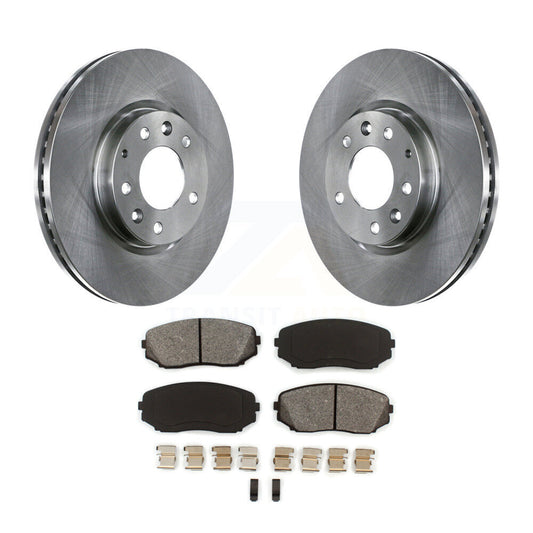 Brake Rotor And Semi-Metallic Pad Front Kit For Mazda CX-7 Ford Edge Lincoln MKX