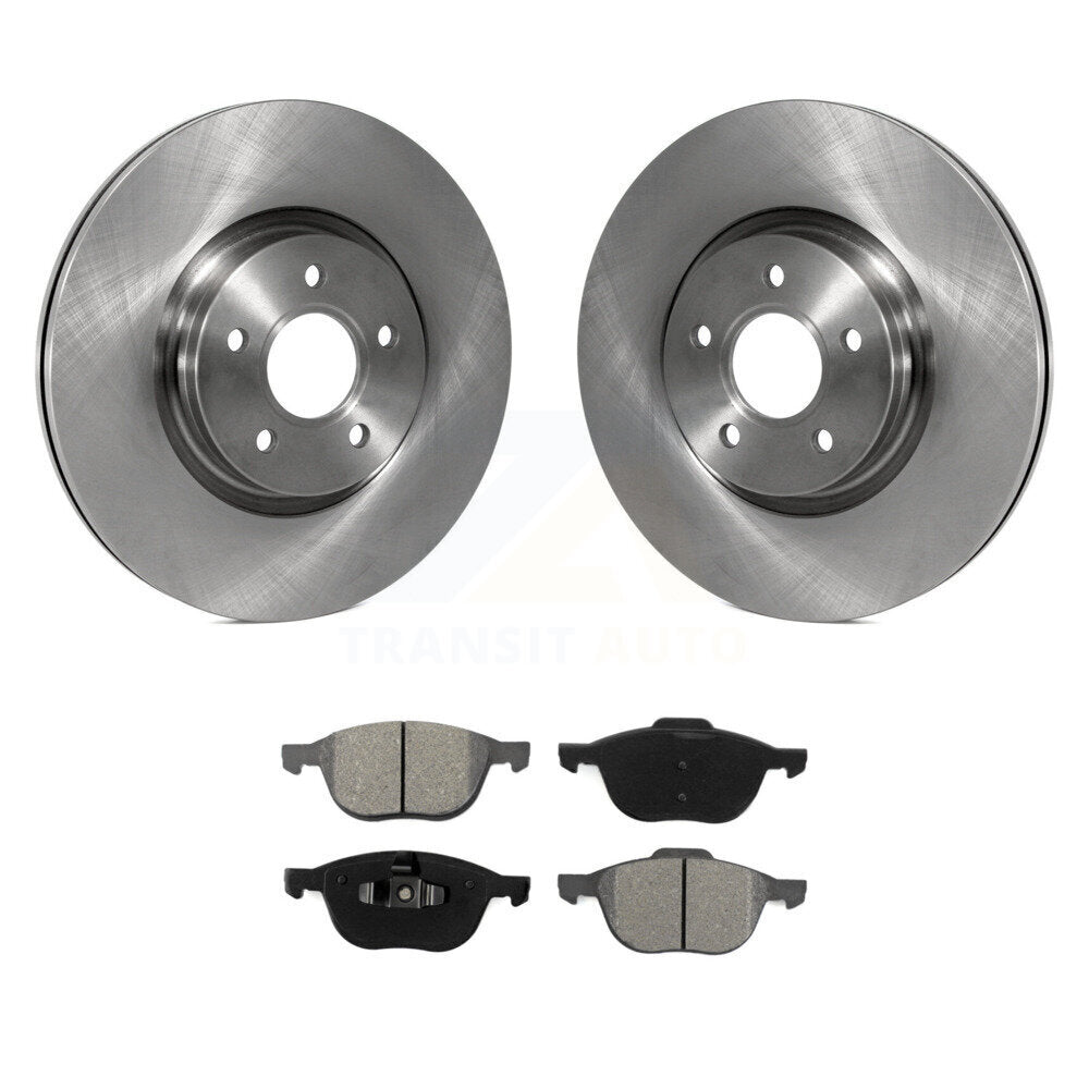Disc Brake Rotors And Semi-Metallic Pads Front Kit For Ford Transit Connect