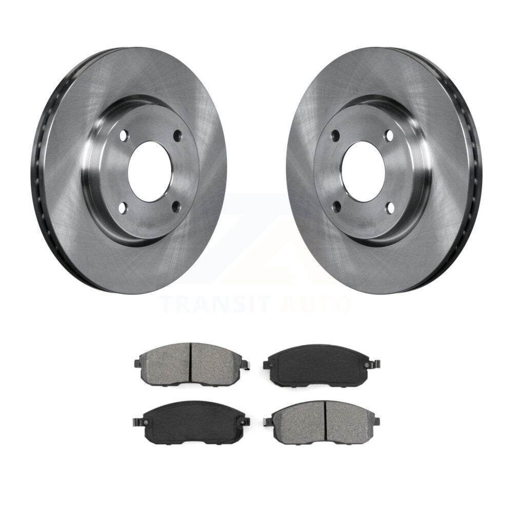 Disc Brake Rotors And Semi-Metallic Pads Front Kit For Nissan Versa Sentra Cube