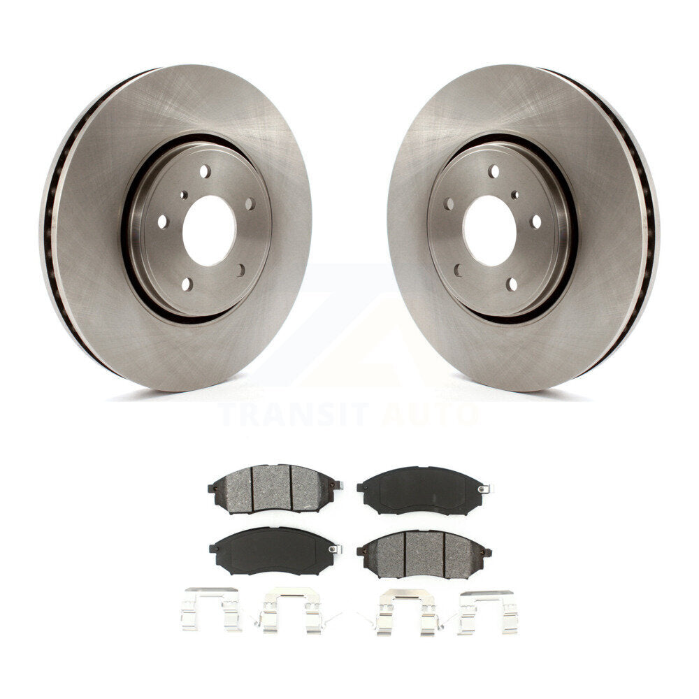 Disc Brake Rotors And Semi-Metallic Pads Front Kit For INFINITI FX35 FX37 FX45