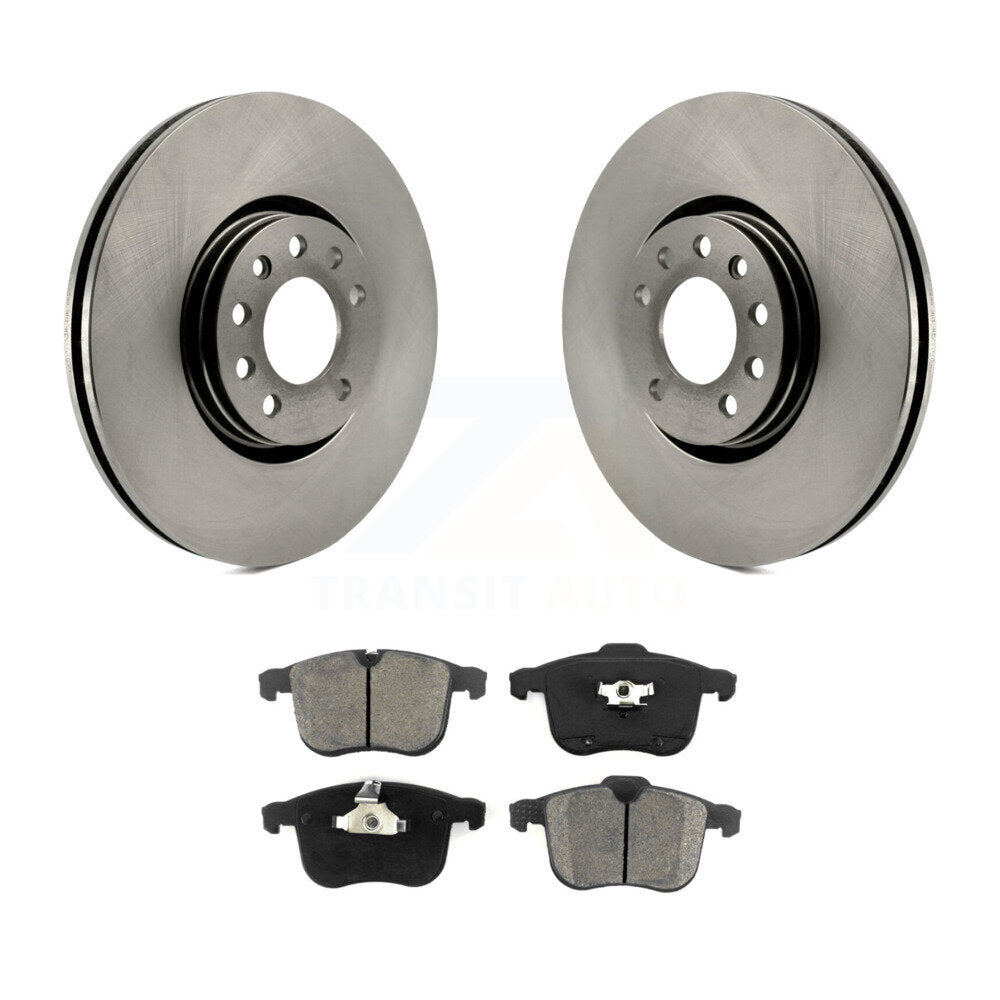 Disc Brake Rotors And Semi-Metallic Pads Front Kit For Saab 9-3