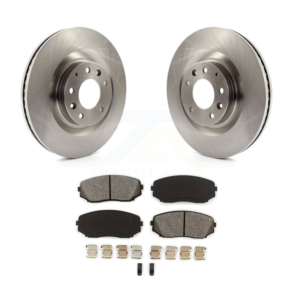 Disc Brake Rotors And Semi-Metallic Pads Front Kit For 2007-2015 Mazda CX-9