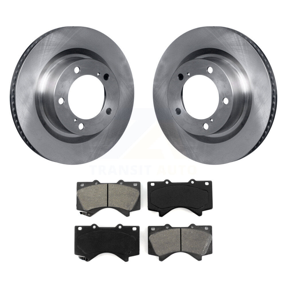 Brake Rotors & Semi-Metallic Pad Front Kit For Toyota Tundra Sequoia Lexus LX570