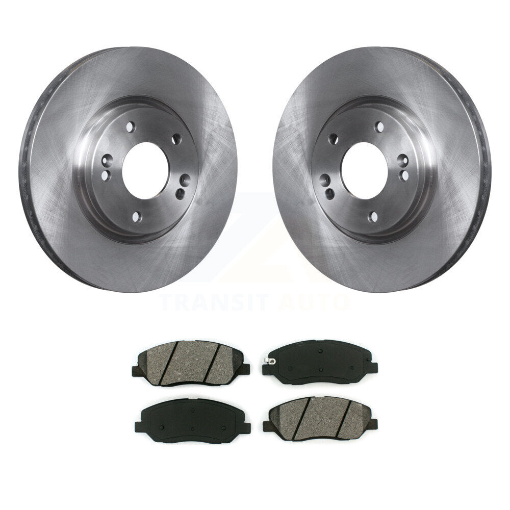Disc Brake Rotors And Semi-Metallic Pad Front Kit For 2007-2009 Hyundai Santa Fe