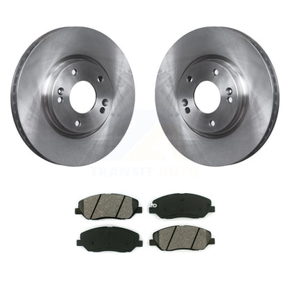 Disc Brake Rotors And Semi-Metallic Pad Front Kit For 2007-2009 Hyundai Santa Fe