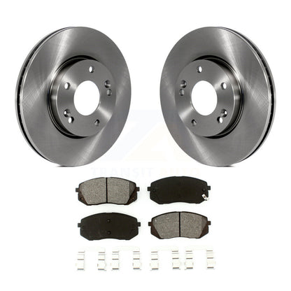 Disc Brake Rotors And Semi-Metallic Pads Front Kit For 2007-2009 Kia Rondo