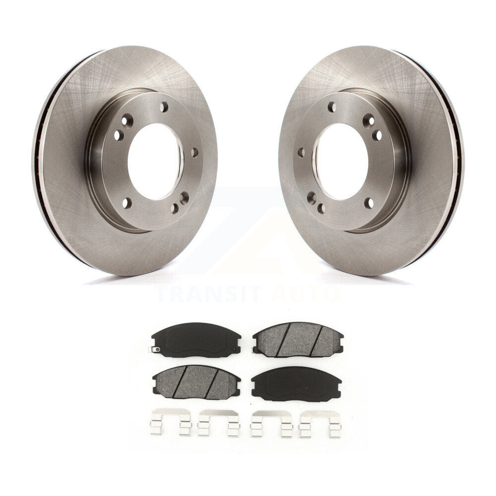 Disc Brake Rotors And Semi-Metallic Pads Front Kit For 2007-2009 Kia Sorento