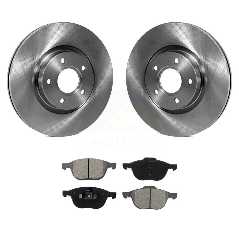 Brake Rotors Semi-Metallic Pad Front Kit For Ford Escape Volvo C-Max S40 C30 V50